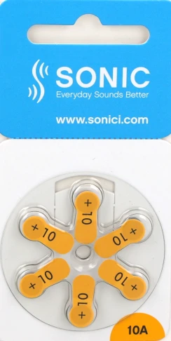 Klausos aparatų baterijos SONIC 10A 6 vnt.