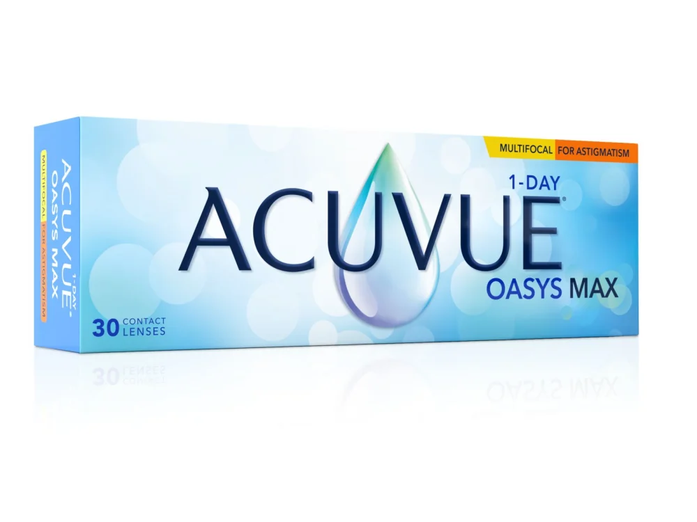 Acuvue Oasys 1-Day Max Multifocal for atstigmatism, 30 vnt.