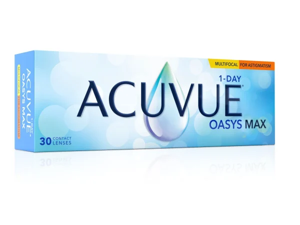 Acuvue Oasys 1-Day Max Multifocal for atstigmatism, 30 vnt.